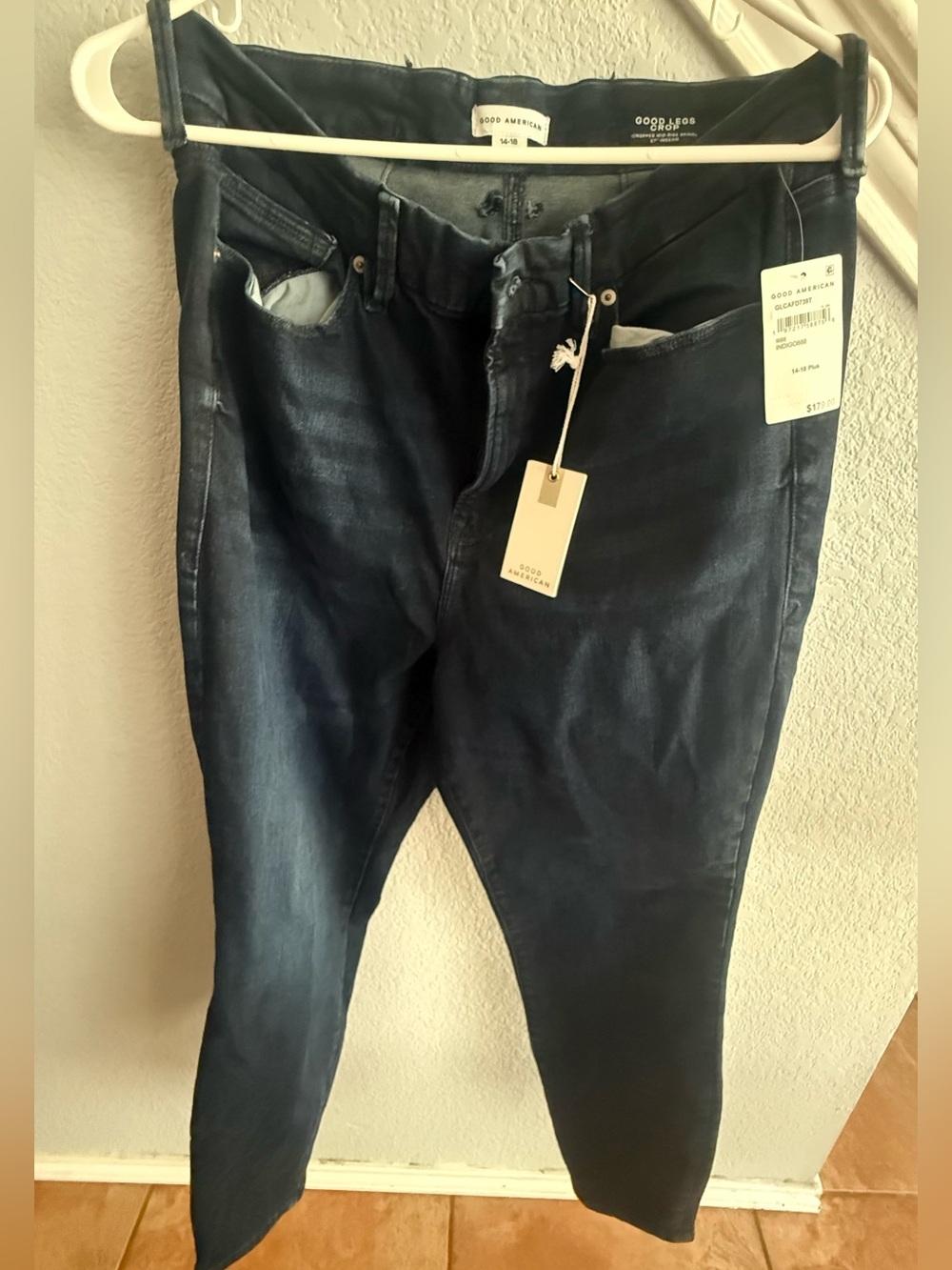 Good American Women's Dark Indigo Skinny Jeans size 14-18 plus